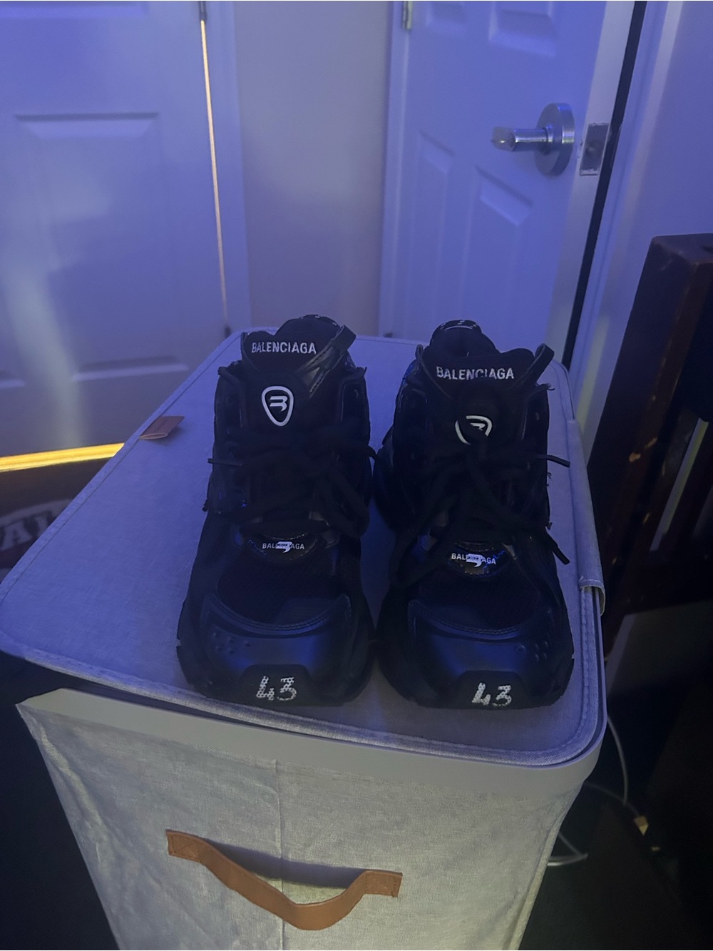 Balenciaga Kids Black High-Top Sneakers with White Accents